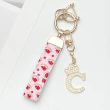 1 件锌合金钥匙扣，采用印花 PU 皮革设计，搭配闪亮皇冠字母吊坠，防锈涂层，适合悬挂车钥匙、钥匙等。它与任何东西相匹配，是引领潮流的必备品！ - 彩色 - 查看 23