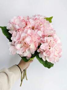 1PC/2PCS/4PCS Artificial Flowers Hydrangea Bouquet DIY Birthday Party Decoration, Wedding Flower Basket, Bride Holding Flowers, Home Furnishings, Dining Room, Bedroom, Windowsill Decoration, Vase Decorations, Valentine'S Day, New Year Decoration, Outdoor Garden Opening Season Artificial Plant