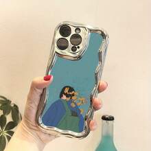 Funda para teléfono 1PC TPU Diseñado Teléfono de onda galvanizada, evita el desgaste, disipación de calor transpirable y a prueba de polvo, adecuado 11, 12, 13, 14, 15, 16 Plus Pro Promax XSMAX X/XS DDNYBLK - Plateado - Ver 2