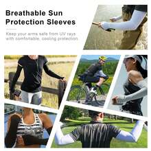 3 Pairs Arm Sleeves, Sun Protection Sleeves UV Sun Protection Arm Sleeves - Compression Arm Sleeve, UV Arm Sleeves Men, Women - Golf Cooling Sleeves Golf Sleeves For Sun Protection For Men 1-2pairs