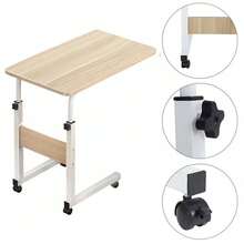 Portable Over Bed Chair Table Hospital Overbed Height Adjustable Laptop Tray UK - Khaki - View 4