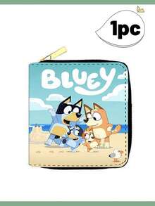 Bluey 卡通钱包 便携小钱包 短款拉链包 零钱包 证件包