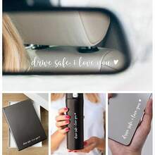 3X Calcomanía para espejo retrovisor "Conduce con cuidado, te amamos", Pegatina para espejos de coche, Pegatinas para automóviles de mujeres, Pegatina para espejo "Te amo, conduce con cuidado" - Conduce con cuidado, te amo - Ver 9