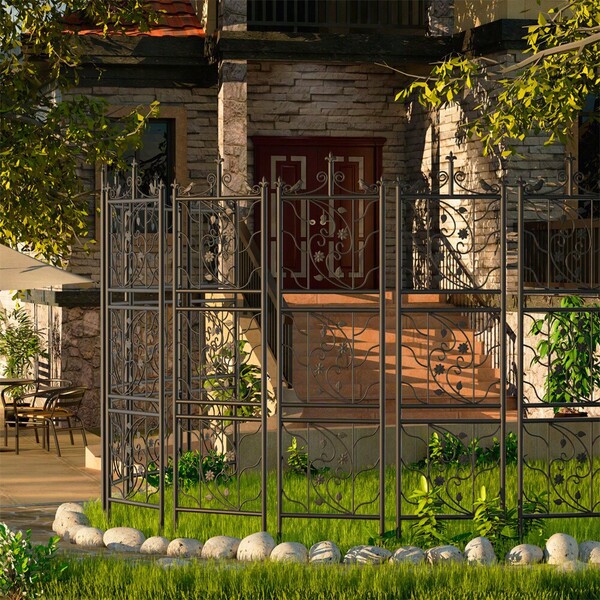 2x Heavy Duty Metal Garden Trellis Fence Plant Climbing Aid Lattice Outdoor Yard