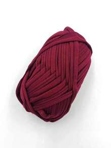 1 Spool Of Wool Yarn With White, Burgundy, And Pink Fabric Strips, Suitable For Handmade Fabric Weaving DIY Bags, Toys, Shoes, Carpets, And Storage Baskets, Home Decoration, Home Accessories. Autumn Home, Christmas Decorations, Home Decor, Autumn Decor Home, Crochet, Craft, Wool Yarn, Fabric.