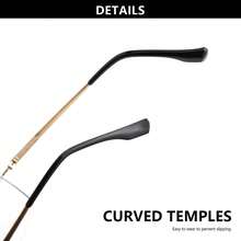 1pc Retro Frameless Photochromic Multifocal Readers, High-Quality Progressive Lenses & Durable Frame, Business Style Reading Glasses, Distance & Near Vision, Suitable For Office, Leisure Reading - Golden - View 10