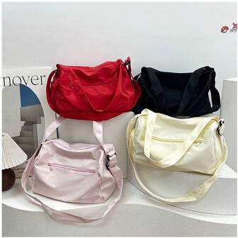 1pc Fashionable Sports Yoga Gym Bag, Large Capacity Women's Training Swimming Fitness Tote Bag, Adjustable Shoulder Strap