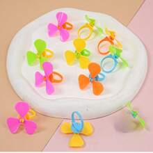 Bague moulinet pour enfants, bagues en plastique de dessin animé mignon de princesse, jouet de bijoux pour filles