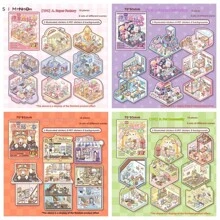 MINI Landscaping 2.0 Sticker Book, Girl 3D Miniature Sticker Book, Scene Collage, Handmade DIY Materials, 18 Sheets Per Book, 8 Sets Of Different Scenes, Small Gifts For Boys And Girls For Halloween And Christmas,School Supplies,Back To School