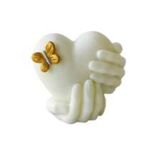 Hand Hold Love Silicone Candle Mold Valentine's Day Love Candle Soap Gypsum Crafts Resin Cement Mold Handmade Candle Making Tool