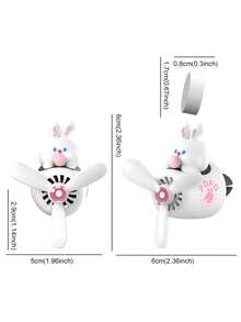 1 pieza Ambientador de coche con forma de hélice giratoria de conejo/panda/perro, difusor de aromaterapia con ventilador, colgante de aroma, decoración interior, regalo para conductoras en Pascua