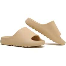 Cloud Slides For Women And Men, Platform Slides Slippers, Non-Slip Quick Drying Soft Lightweight Shower Shoes, Thick Sole Open Toe Slides Sandals For Indoor & Outdoor - Beige - View 2