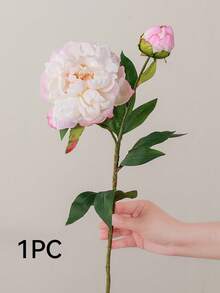 1/3PCS 26.77inch Long Stem Silk Peony Artificial Flower, Suitable For DIY Wedding Flower Wall, Scene Layout, Living Room Bedroom Vase Flower Art, Party, Home Decoration, Desktop Filler, Office Decoration, Mother's Day Gift, Graduation Decoration, Rose - Multicolor - View 11