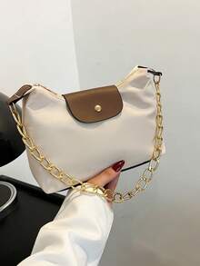 Bolsa de Ombro de Grande Capacidade, Minimalista e Fashionista, para Uso Casual, Compras, Transporte, Escola