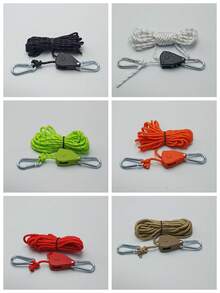 Mehrere Stücke hochsichtbare reflektierende Camping-Seile - strapazierfähige wetterfeste Polyester-Zeltleinen, Outdoor-Wäscheleine, Hundeleine, geeignet für Outdoor-Abenteuer, Wandern und Camping-Zubehör, verstärkte Nähte für sichere Befestigung, leicht und verstellbar, verstärkte Spanngurte, Must-Have für Abenteuerliebhaber