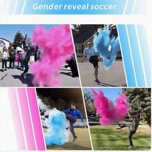 1 件性别揭示足球派对节日生日道具揭示球（带粉末） - 彩色 - 查看 5