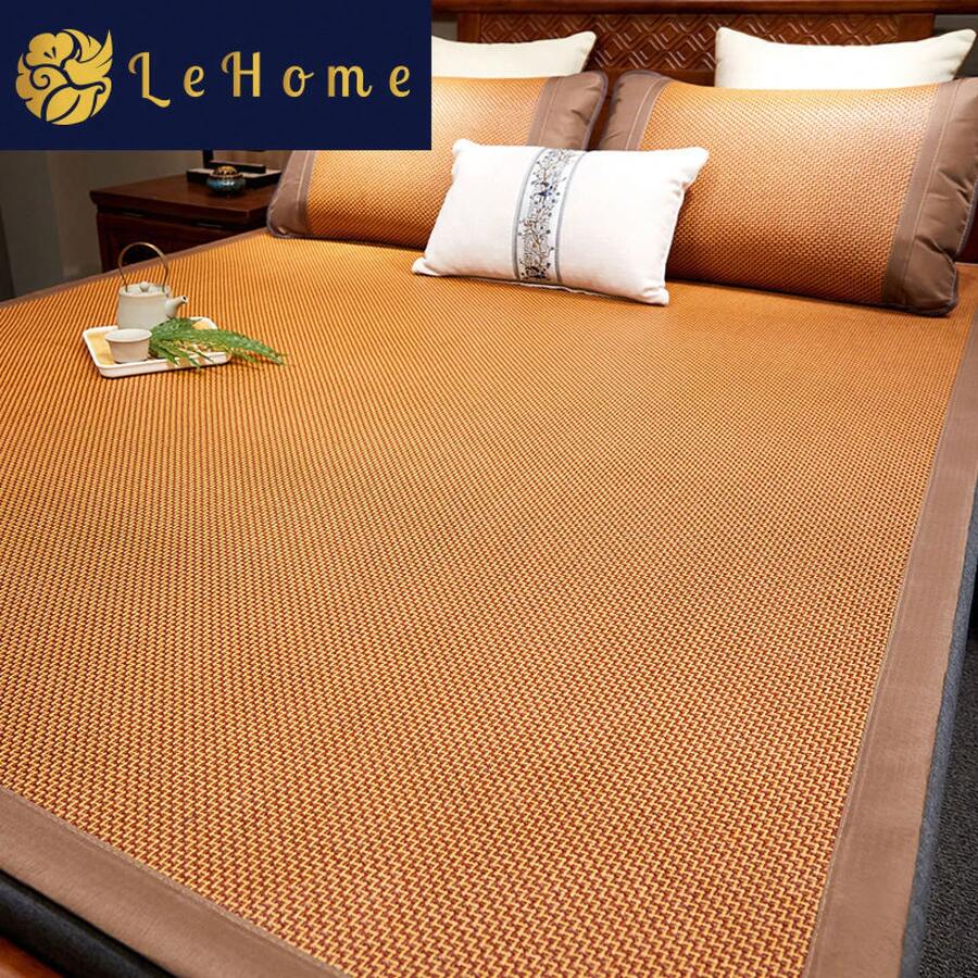 Cooling Mattress Pads - LEHOME Rattan Mat [K Green] - View 1
