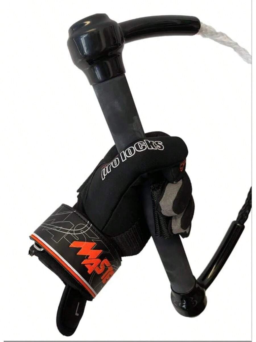 Guantes de esquí acuático Masterline Ultimate Pro Lock (Talla Grande), Negro y Naranja - 1 - Ver 1