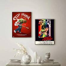 1pc/3PCS Wall Arts Posters Optional Frame Wall Decor,Room Decor Vintage Pop Retro Movie Scott Pilgrim VS The World Poster High Definition Art Waterproof Home Living Room Bedroom Bar Aesthetics Decoration