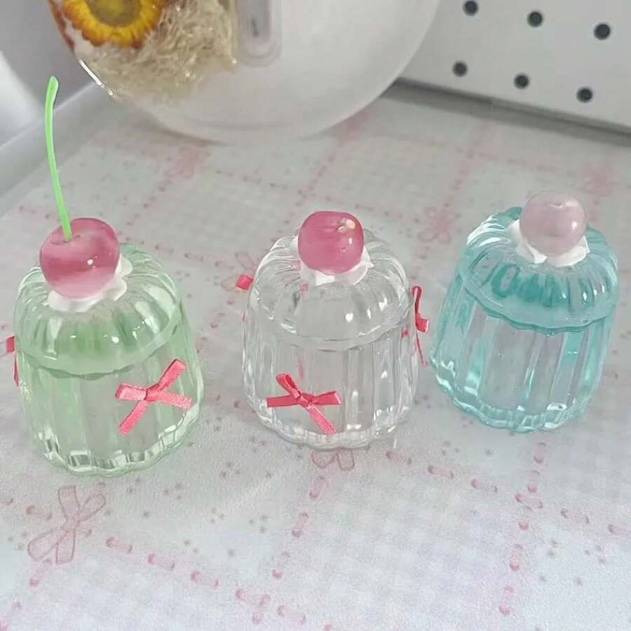 E Storage Box Pen Wash Jar Desktop Ornament Bow Storage Box Jewelry Storage Jar Home Decoration Girl Gift