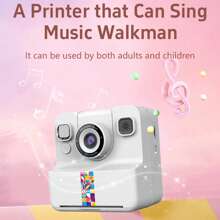 Instant Print Camera With 1080P HD, Includes 4 Rolls Of Color Printing Photo Paper, Ideal Birthday And Christmas Gift For Boys And Girls
