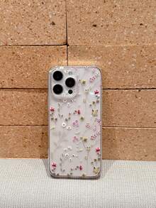 1pc Transparent Soft Edge Soft Silicone Phone Case, Camera Hole Full Coverage Protective Phone Case, UV Painted Colorful Ditsy Floral Pattern, Compatible With IPhone 11 12 13 14 15 16 Pro 16 Pro Max/17/17 Pro/17 Pro Max/17 Air, S25 Ultra S24 S23 FE A56 A55 A36 A16 A06 A07, Redmi 13C 14C 15C A3 A5