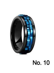 1 szt. Obrotowy pierścień zębaty ze stali tytanowej, pierścień na palec z motywem koła zębatego łagodzącego stres i przeciwlękowego