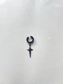 1 Stück Stern-förmige Ohrringe für Männer, modisches und einzigartiges Design, luxuriöse Clip-on Ohrringe geeignet für Frauen, coole Ohrringe