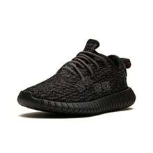 Adidas Originales Yeezy Boost 350 V2 "Onyx" Tela negra de guerrero, cómodos, antideslizantes, de caña baja, zapatos de estilo de vida casual, unisex, negros - Negro - Ver 2
