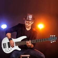 Glarry 44" GIB 6 String H-H Pickup Laurel Wood Fingerboard Electric Bass Guitar - mặc định - Xem 3
