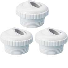 Duze cu jet de piscină de 3/4 inch SP1419D Deschidere cu debit direcțional al apei, admisie și retur pentru piscină, fitinguri pentru jet de spa cu filet MIP de 1-1/2 inch, ieșire aspersor piscină 1,9 cm, aspersor rotativ, aspersor Bullseye cu hidromasaj, accesorii pentru piscină, articole esențiale pentru plajă, accesorii pentru plajă, plutitor pentru piscină - alb - Vizualizare 10