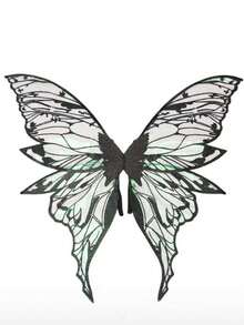 Large 4-Leaf Foil Butterfly Wings/Wing Set, Shiny Transparent Fairy Wings Costume For Adults, Angel Wings For Women, Christmas Wings - Multicolor - View 19