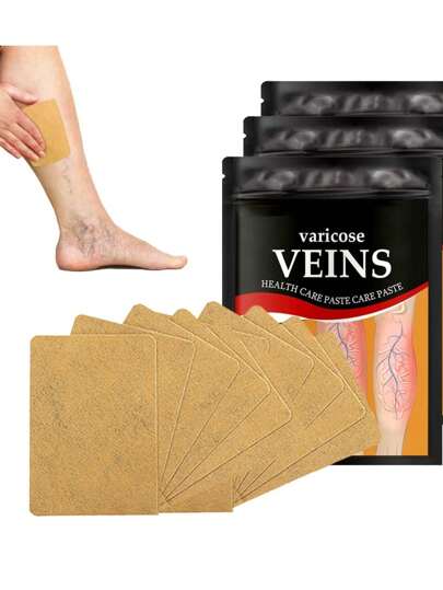 12 Parches para el tratamiento de varicees, parches herbales para piernas, tratamiento para arañas vasculares, mejora las varices fácilmente, parches para venas que alivian la fatiga en las piernas