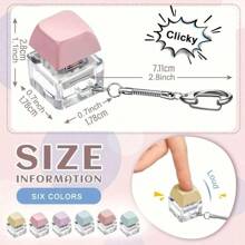 1/2 件减压钥匙扣、键盘按键设计、成人手指玩具、手指按压钥匙扣、镇静工具、专注和放松、适合新年/感恩节、复活节礼物、塑料材质（颜色随机）、坐立不安、坐立不安玩具、坐立不安、坐立不安玩具、坐立不安、坐立不安、键盘坐立不安、玩具钥匙扣、酷玩具