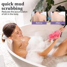 African Net Sponge,Authentic Exfoliating Bath Sponge For Deep Cleansing, Long-Lasting Body Scrub, Shower & Bath Accessories For Women & Men,Body Scrubber & Exfoliating Bath Sponge For Dead Skin Removal, Long Flat Design For Back, Foot, And Scalp - Shower Bath Accessories