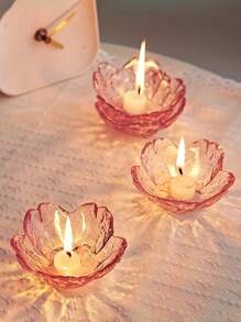 1 قطعة/3 قطع من حاملات الشموع الزجاجية الزخرفية الفنية، حاملات شموع زهور الكرز، حاملات شموع زهرية، حاملات شموع مركزية لطاولة الحفلات والطعام، ديكور طاولة الزفاف، حاملات شموع لطاولة الطعام والزفاف والحفلات وديكور المنزل (الشموع غير مشمولة)