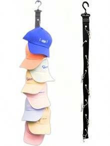Hats Baseball Organizer Caps Hat Racks Ultimate 8-Cap Hold Baseball Cap Enthusiasts Organizer Closets Door Display Hat Hooks Wall Rack - màu đen - Xem 1
