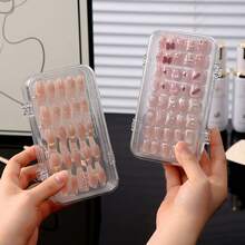 1/14/15件装透明带盖收纳盒 – 便携式美甲贴、手链、项链及珠宝收纳盒，抗氧化美甲展示盒，适合旅行和居家使用，亦可用作珠宝盒、收纳袋、化妆刷架、香水收纳盒、化妆包，是送给女性的理想礼物，也是圣诞礼物和送礼佳品。 - 彩色 - 查看 8