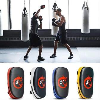 1 件重型弧形拳击靶垫 - PU 材质，适合跆拳道和泰拳训练