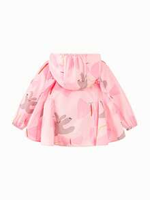 mini bala 女童荷叶边连帽夹克 2025 春季轻盈甜美外套