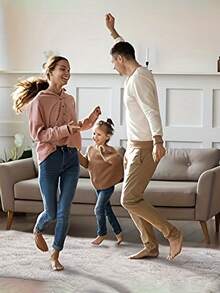 8 قطع من ملصقات السجاد القابلة لإعادة الاستخدام والغسل والمضادة للانزلاق مع تصاق مزدوج الجوانب، عصي السجاد غير القابلة للازلاق، ديكور آمن للمنزل - دبابيس السجاد (4 قطع شرائط لاصقة 4 قطع لاصقات مساعدة)