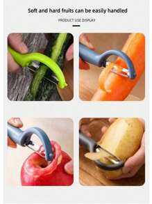 1 件/2 件不锈钢蔬菜削皮器，带舒适防滑手柄，多功能土豆、胡萝卜、黄瓜和水果削皮工具，内置锥形缺陷去除器，削皮效果完美，非常适合烹饪、家庭厨房和专业烹饪使用