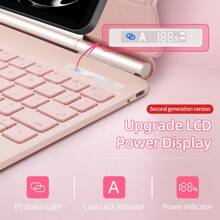 DANYCASE 背光智能键盘保护套，兼容 iPad (A16) 2025、第十代、10.9 英寸 iPad Air（第四/五代）、11 英寸 iPad Air M2/M3、13 英寸 iPad Air M2/M3、11 英寸 iPad Pro（第二/三/四代）、12.9 英寸 iPad Pro（第四/五/六代），磁吸式键盘保护套