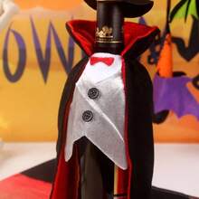 1 套万圣节吸血鬼服装、酒瓶套、吸血鬼城堡、香槟红酒袋、2025 年万圣节快乐派对的桌面装饰、万圣节礼物 - 彩色 - 查看 6