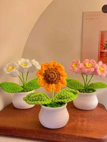 2PCS Thank You Gift, Emotional Sunflower Support Crochet, Handmade Crochet Sunflower, Appreciation Gifts, Never Forget The Difference You Make Gifts For Mothers Day Birthday, Retirement Appreciation Gifts For Coworkers Boss Mom Teacher Mentor Nurse, 1PC