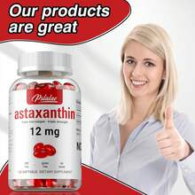 PSLALAE Astaxanthin 12mg - Promote Eye, Joint, Heart & Brain Health, Powerful Antioxidant, Support Vision - 120pcs - 120 viên nang - Xem 7
