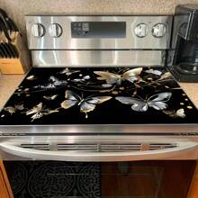 1pcflat, Decorative Stove Cover - Protective Cover, Can Be Used As Stove Cover And Washing Machine Cover, Provide Countertop Space For Electric Stove And Induction Cooker, Stylish Pattern Design