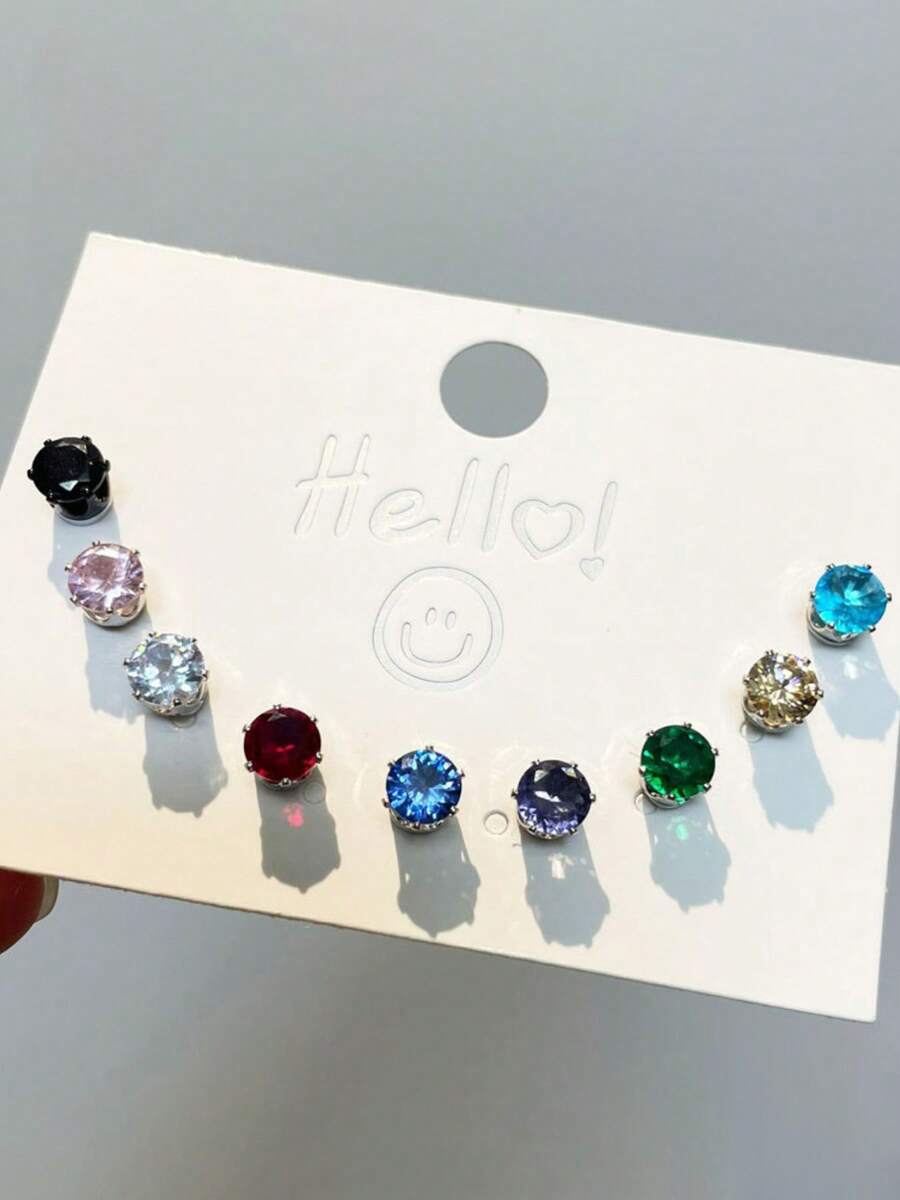 Hypoallergenic Fake Diamond Ear Cuff Earrings Studs Ear Clips For Women Men CZ Clip On Earrings Stainless Steel Non Pierced Earring Jewelry