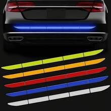 1pc Multi-Color Car Rear Trunk Reflective Sticker, Car Rear Bumper Collision Protection Sticker, Anti-Rear-End Warning Reflective Sticker For Night - Multicolor - View 2