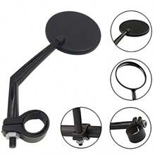 1pc Bicycle Rear View Mirror, Round Shape, Mountain Bike Rearview Mirror, Cycling Reflector